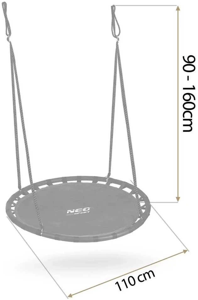 Neo-Sport SPORT Vaikiškos swingo sūpynės, Gandro lizdas, 110 cm