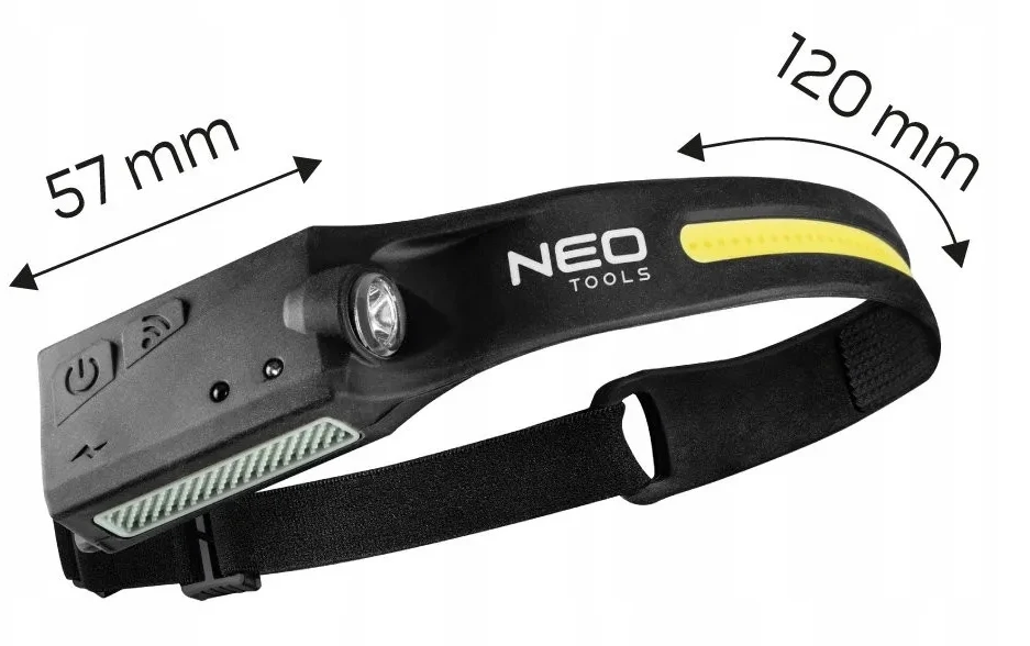 Neo Tools Neo akumuliatorinis LED žibintuvėlis ant galvos 99-097