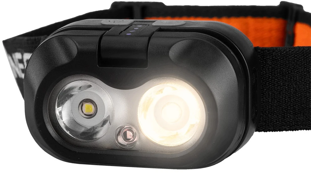 Neo Tools NEO PAKRAUJAMAS PRIEKINIS ŽIBINTAS GALINGAS XPT LED 1200mAH USB-C JUDĖJIMO JETUVAS