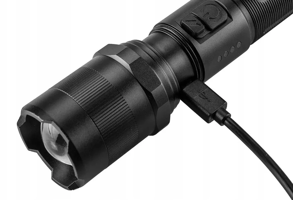 Neo Tools tvirtas audinys, reguliuojamas dirželis, 1xled, 1x2200 mah, aliuminis, juoda, ipx4, priartinimo funkcija