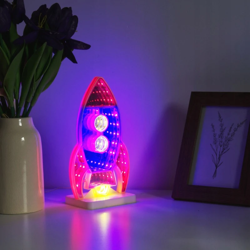 Neon LED biurkowy Rakieta DPM 11,5 x 21 cm