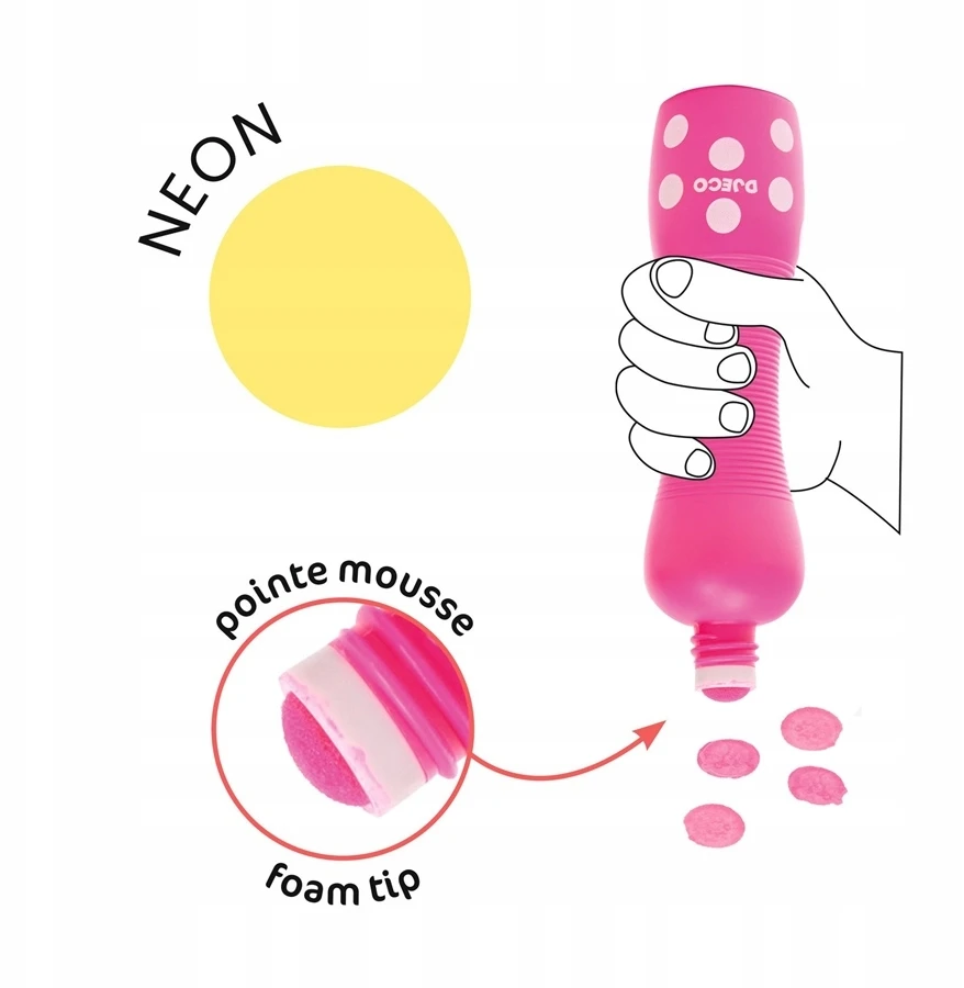 Djeco Taškeliniai markeriai - Neoninė (4 vnt.)