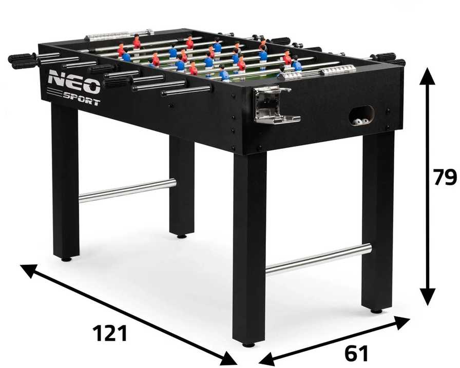 Neo-Sport Neosport NS-402 juodas stalo futbolo stalas