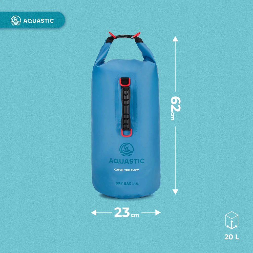 Neperšlampamas AQUASTIC Dry Bag 20 l, mėlynas