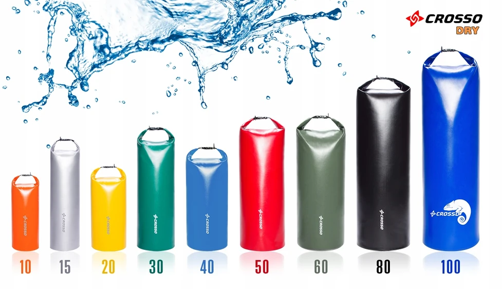 Neperšlampamas Crosso Dry Bag / šviesiai žalias, 40 l
