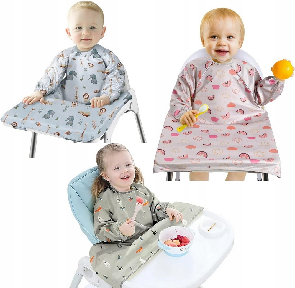 Neperšlampamas kūdikio seilinukas, prijuostė, drabužiai, rankovės, 6-36 mėn Vicloon