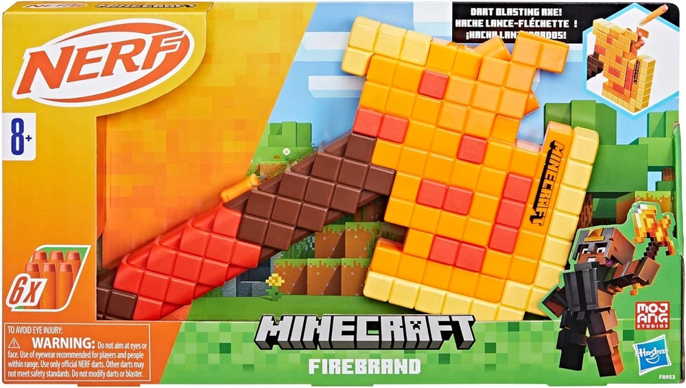Hasbro Žaislinis Nerf Minecraft liepsnojantis kalavijas