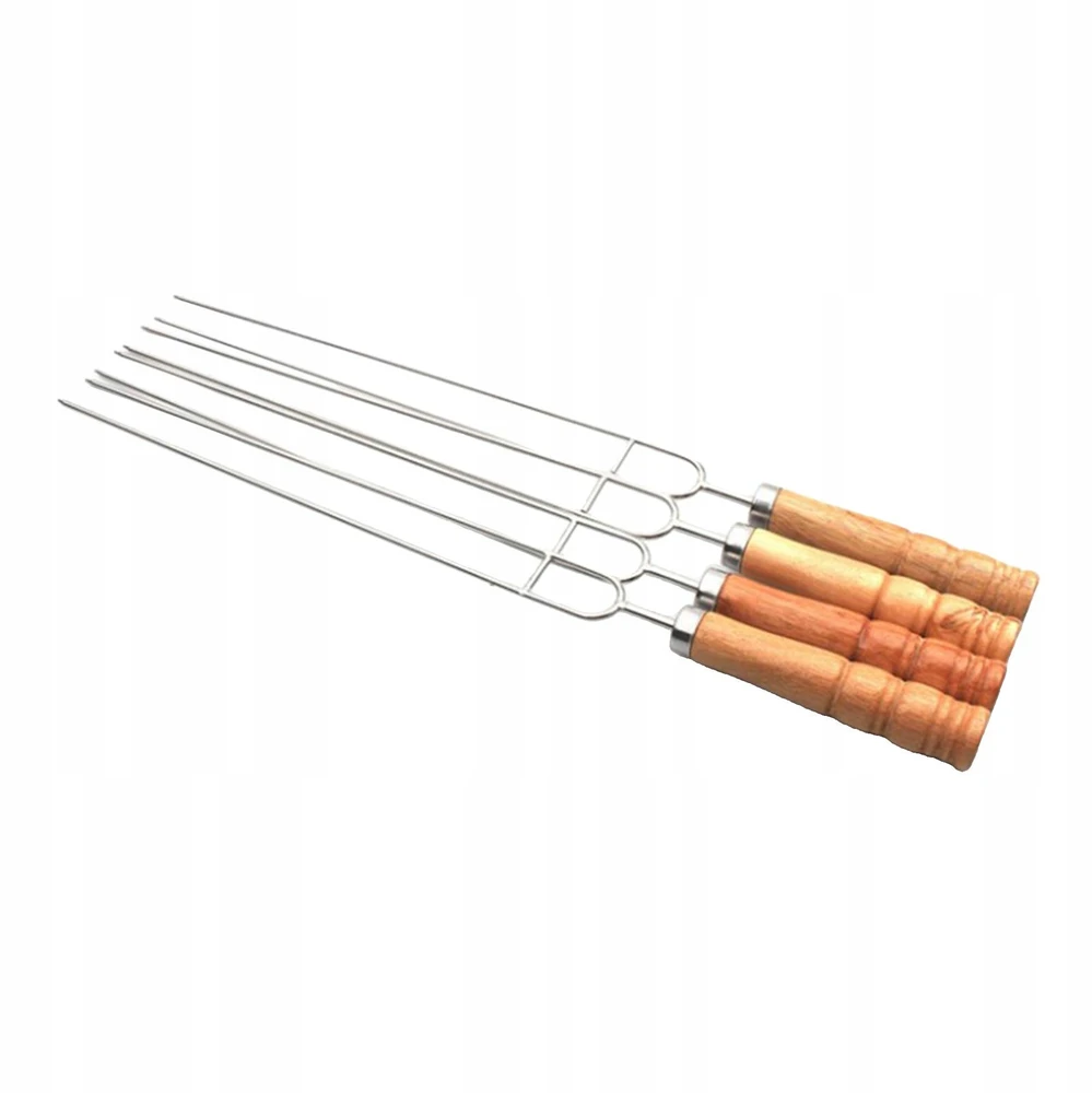 Nerūdijančio plieno iešmai BBQ Kebab Fruit medinėms pagaliukoms