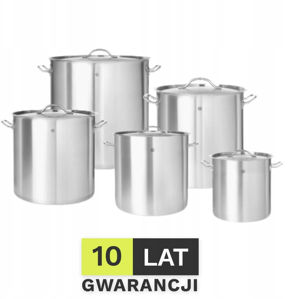 Nerūdijančio plieno puodai 1,5 l HENDI Profi Line 16x7,5 cm puodai su dangteliu