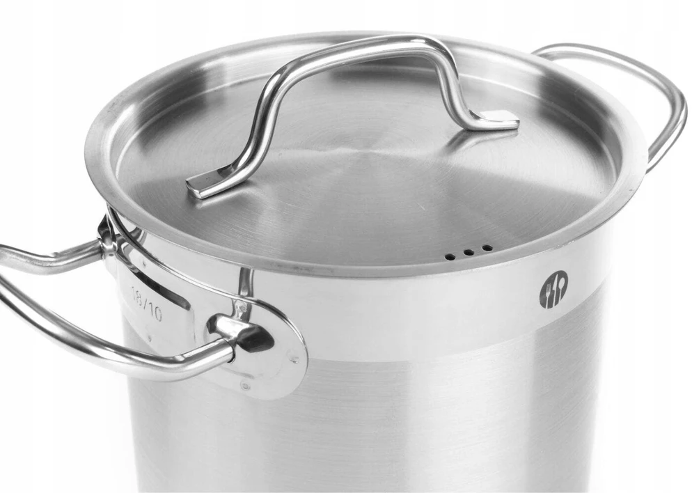 Nerūdijančio plieno puodai 1,5 l HENDI Profi Line 16x7,5 cm puodai su dangteliu