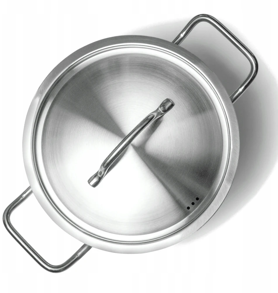 Nerūdijančio plieno puodai 3,5 l HENDI Kitchen Line 20x11 cm puodai su dangčiu