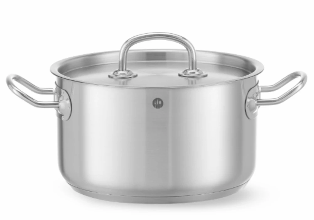 Nerūdijančio plieno puodai 3,5 l HENDI Kitchen Line 20x11 cm puodai su dangčiu