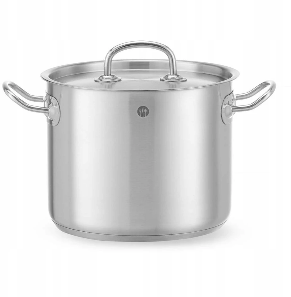 Nerūdijančio plieno puodai 5L HENDI Kitchen Line 20x16cm Puodai su dangteliu