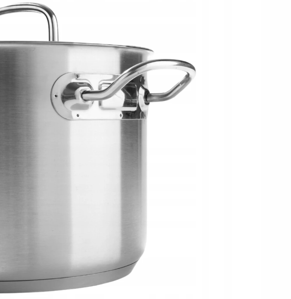 Nerūdijančio plieno puodai 5L HENDI Kitchen Line 20x16cm Puodai su dangteliu