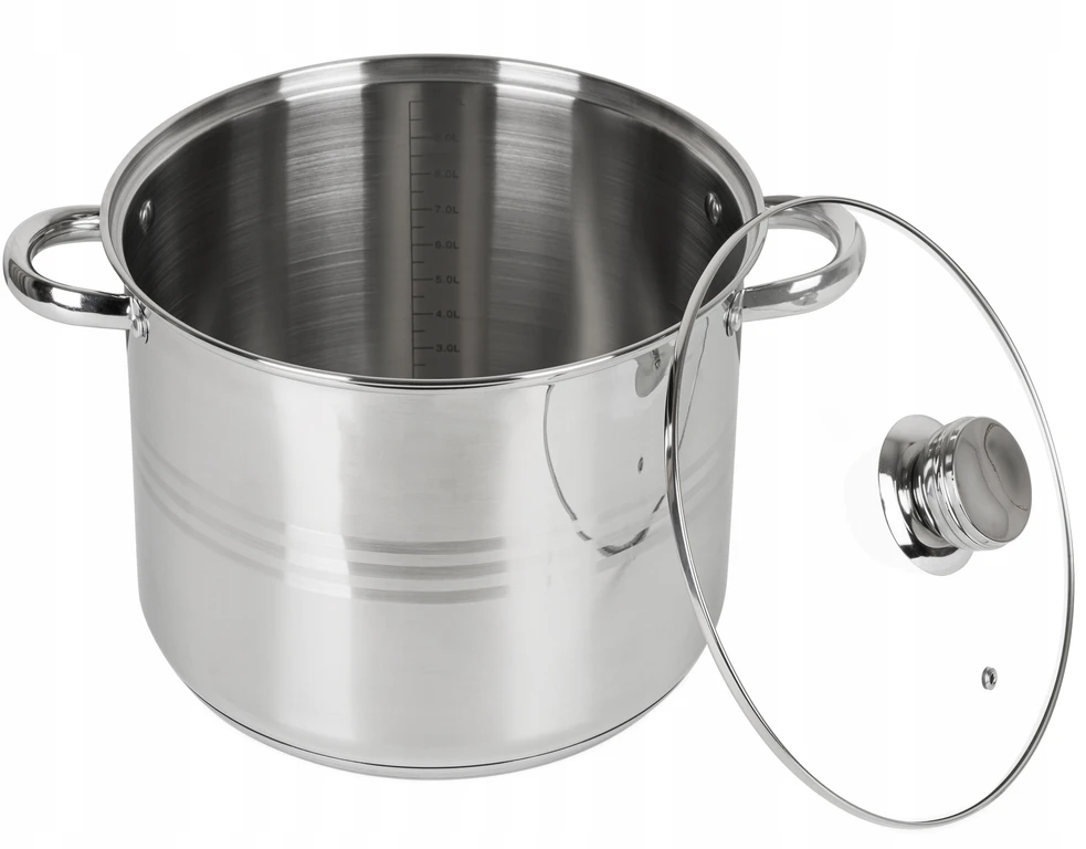 Nerūdijančio plieno PUODAS 12L GASTRO INDUKCINIS 28CM AUKŠTAS DIDELIS TOPFANN
