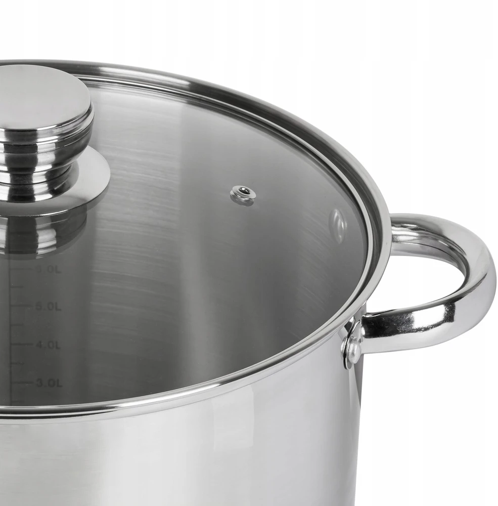 Nerūdijančio plieno PUODAS 12L GASTRO INDUKCINIS 28CM AUKŠTAS DIDELIS TOPFANN