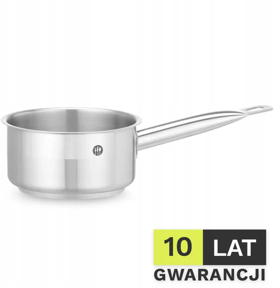 Nerūdijančio plieno puodas 1L HENDI Profi Line 14x7cm Puodai su rankena