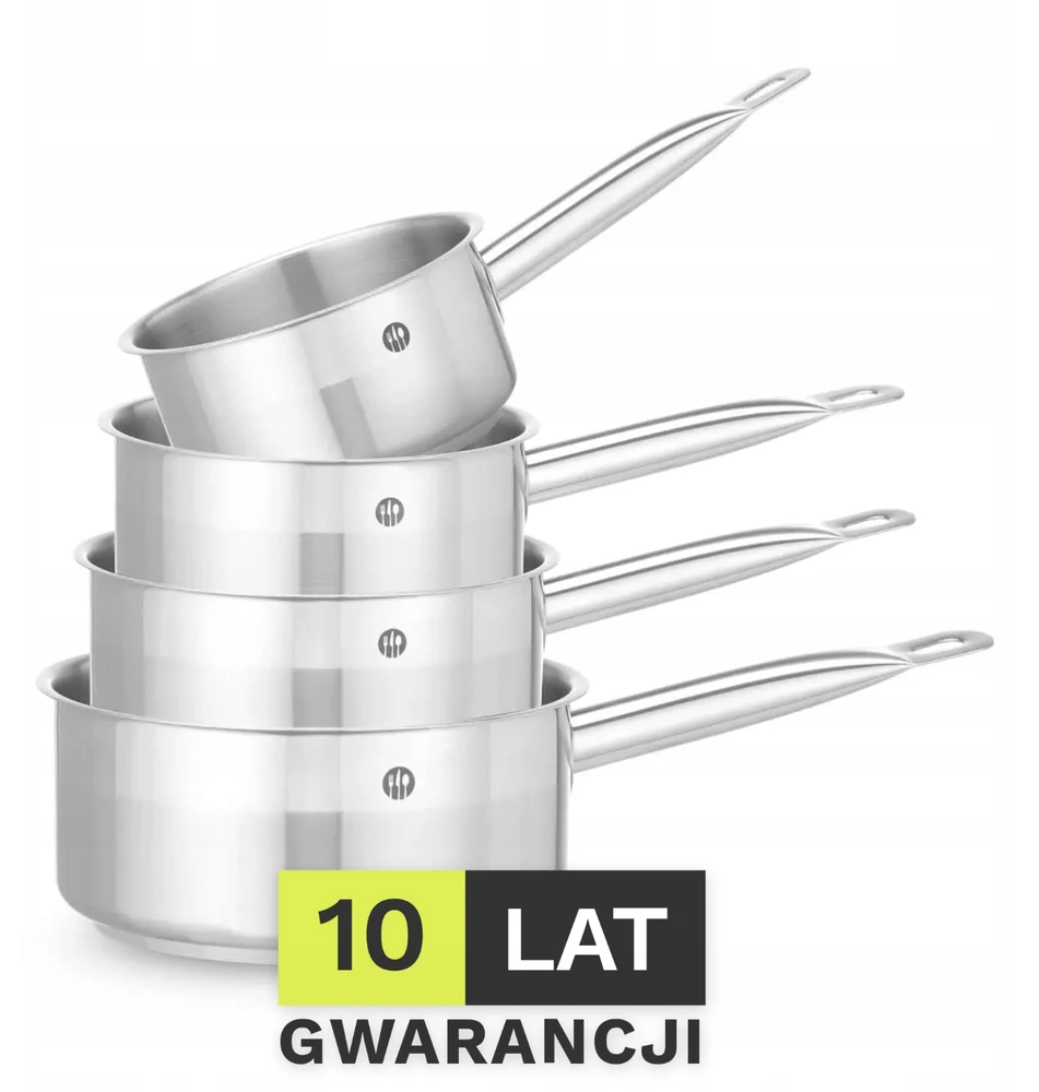 Nerūdijančio plieno puodas 1L HENDI Profi Line 14x7cm Puodai su rankena