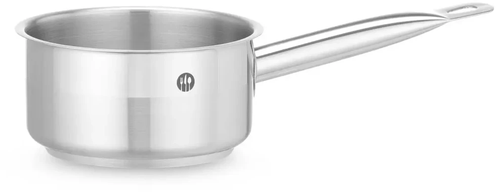 Nerūdijančio plieno puodas 1L HENDI Profi Line 14x7cm Puodai su rankena