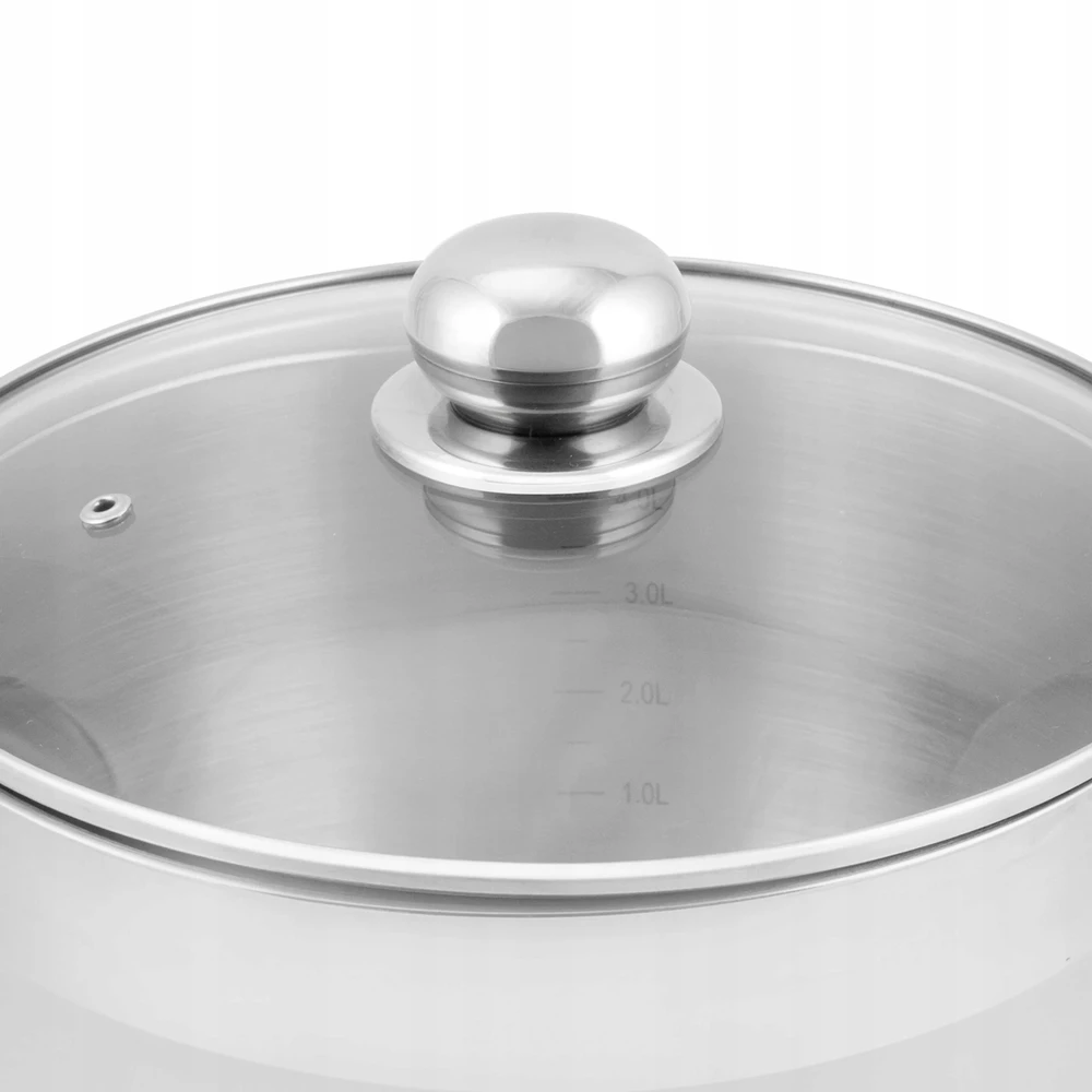 Nerūdijančio plieno puodas 6,1l su Edenberg dangčiu, indukcinis, 24cm
