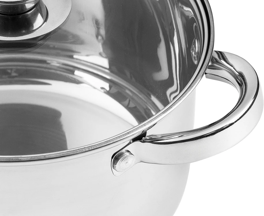 Nerūdijančio plieno puodas Florina Stilio 16 cm 1,6 l su dangteliu dujų indukcija