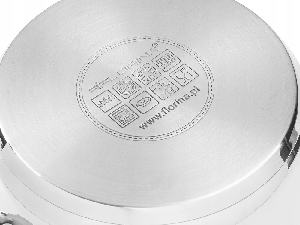 Nerūdijančio plieno puodas Florina Stilio 16 cm 1,6 l su dangteliu dujų indukcija