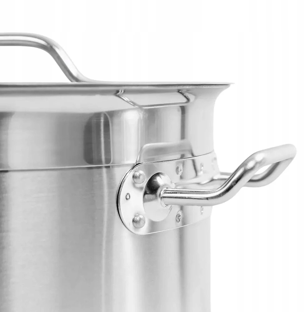 Nerūdijančio plieno puodas su dangčiu 12L indukcijai. 25 cm Mega-M
