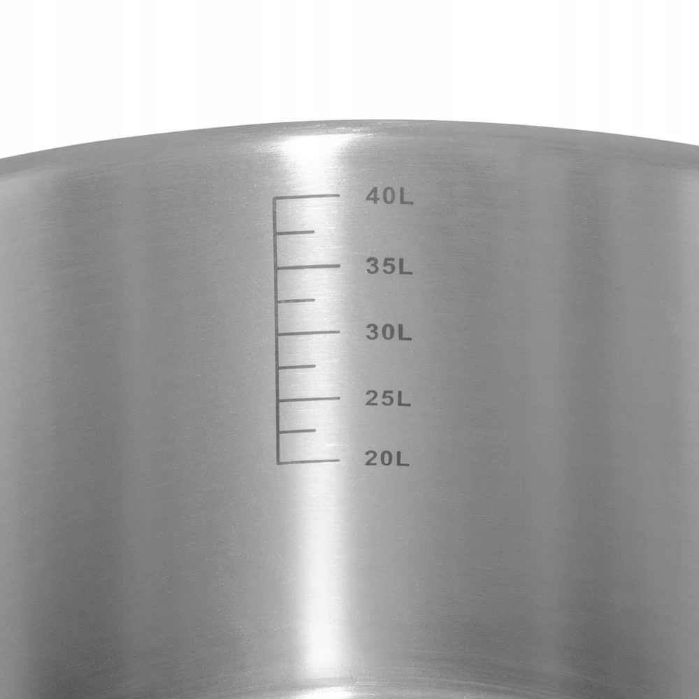 Nerūdijančio plieno puodas su dangčiu, 44l skersmens. 45 cm vidutinis Mega-M PRO