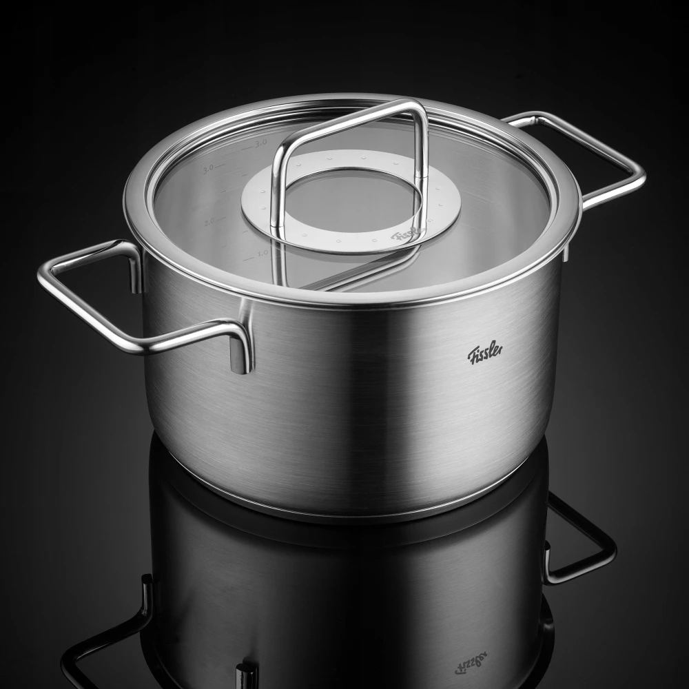 Nerūdijančio plieno puodas su dangčiu FISSLER Pure Collection 20 cm K2