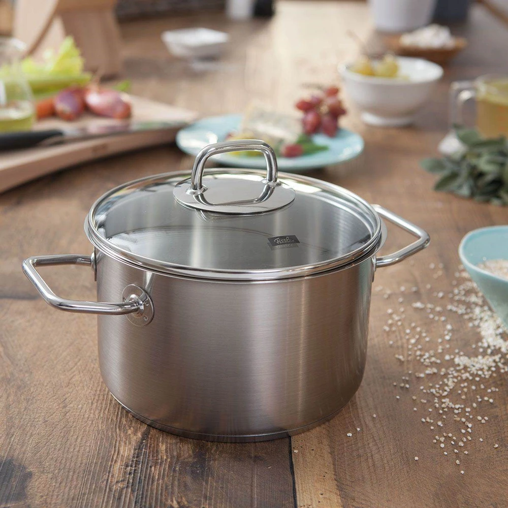 Nerūdijančio plieno puodas su stikliniu dangteliu FISSLER Viseo 3,6 l K2