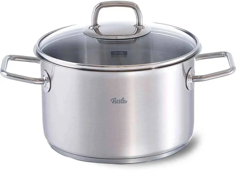 Nerūdijančio plieno puodas su stikliniu dangteliu FISSLER Viseo 2,1 l K2
