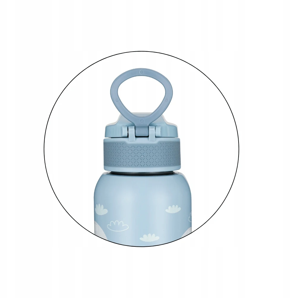 Nerūdijančio plieno termo butelis su šiaudeliais, 350ml. PETITE&MARS statyba