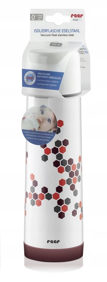 Nerūdijančio plieno termosas 500ml, REER click kamštis