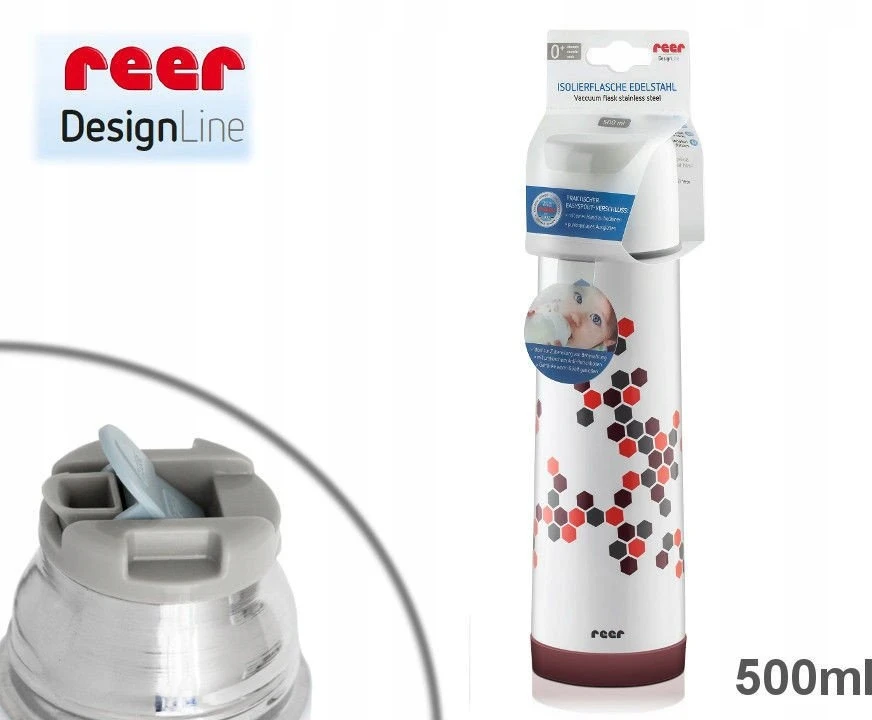 Nerūdijančio plieno termosas 500ml, REER click kamštis