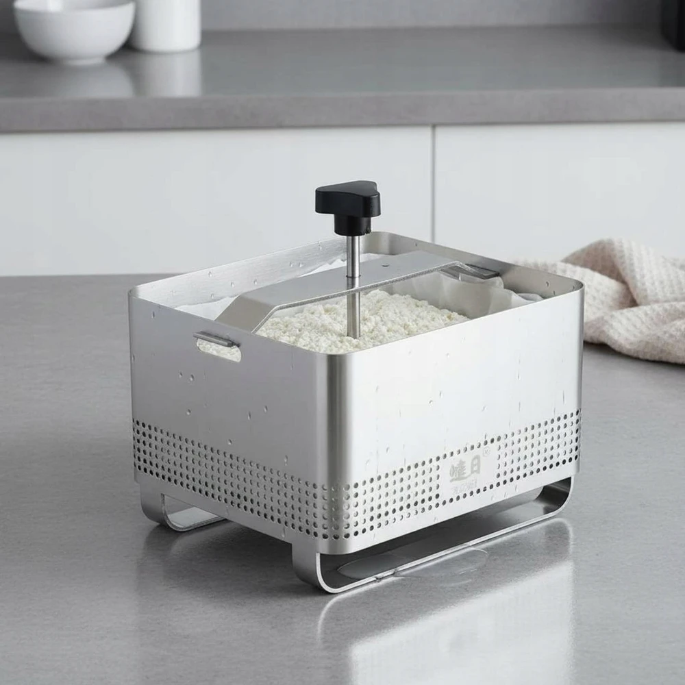 Nerūdijančio plieno tofu preso forma, apverčiamas lankas, patogus naudoti ypač didelis