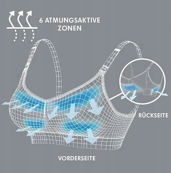 Nėščiųjų ir žindymo liemenėlė Medela Keep Cool Ultra, besiūlė, kvėpuojanti, greitai džiūstanti