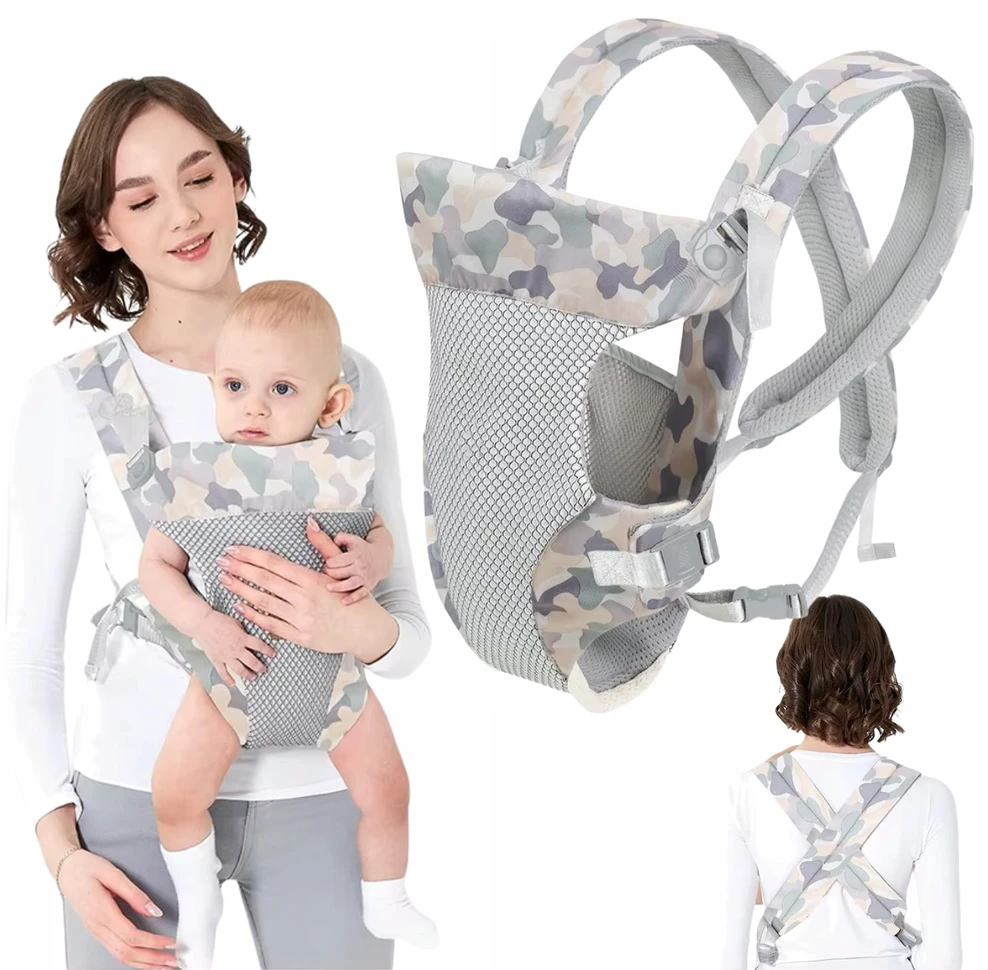 NEŠĖŽĖLĖ KŪDIKUI 4IN1 ERGONOMIŠKAS MINKŠTAS 3D Tinklelio įvynioklis kūdikiui 15KG