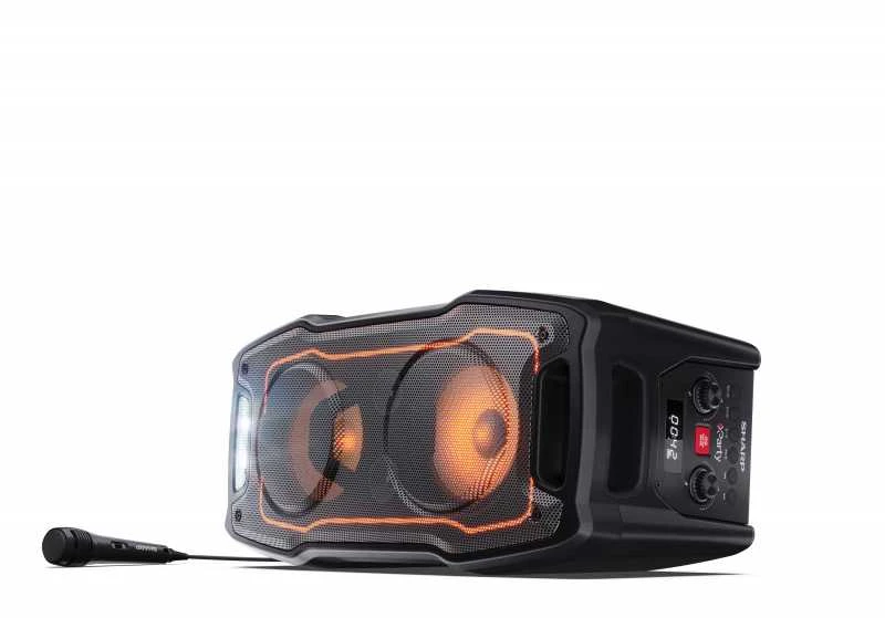 Muzikinis centras Sharp XParty® SING PS-931 nešiojama kolonėlė, Juoda