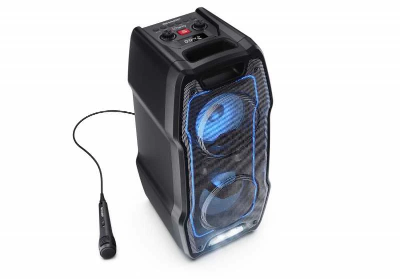 Muzikinis centras Sharp XParty® SING PS-931 nešiojama kolonėlė, Juoda