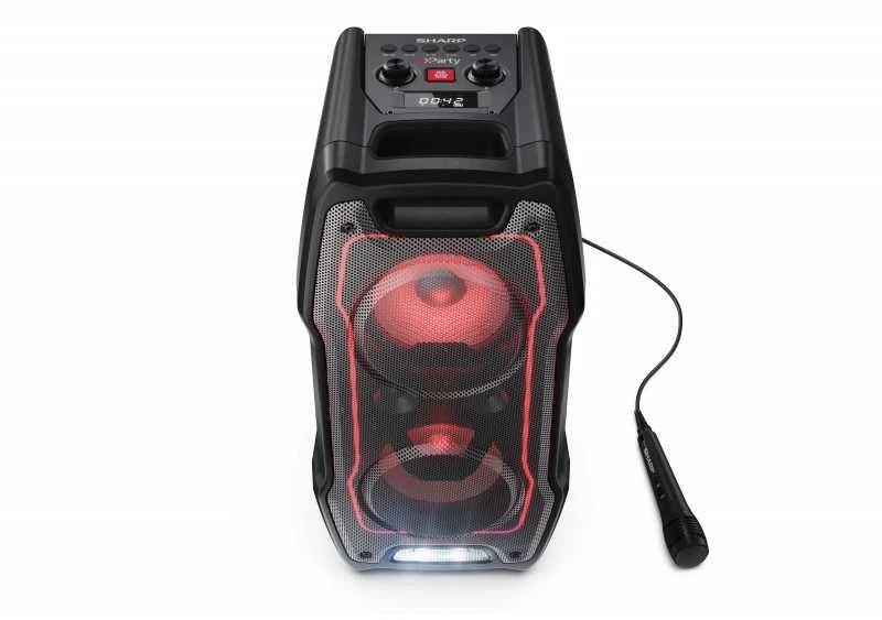 Muzikinis centras Sharp XParty® SING PS-931 nešiojama kolonėlė, Juoda