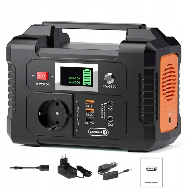 Nešiojama Powerbank FlashFish E200 40800mAh / 151Wh kintamosios srovės 200W USB elektros stotis