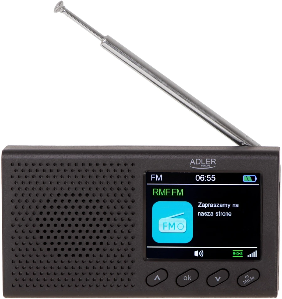 Kelioninė radija ADLER AD-1198 su laikrodžiu ir Bluetooth