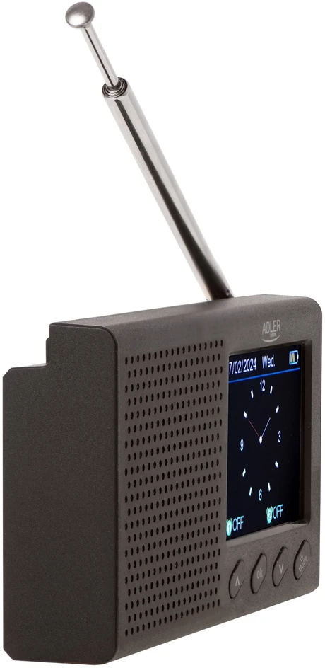 Kelioninė radija ADLER AD-1198 su laikrodžiu ir Bluetooth