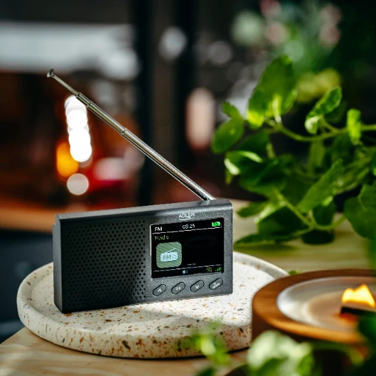 Kelioninė radija ADLER AD-1198 su laikrodžiu ir Bluetooth