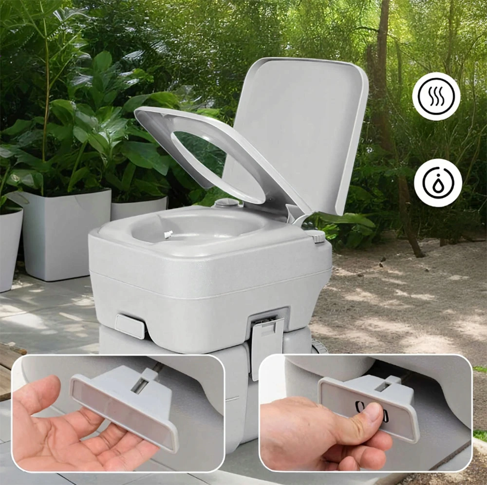 Nešiojamas turistinis kelioninis tualetas su Camping Flush 20L 200kg