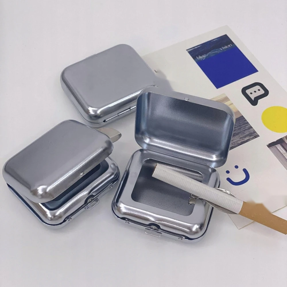Nešiojamoji peleninė 6X53X2CM METALINĖ KIŠENĖ MAŽA, ATVARI, PRAKTIŠKA