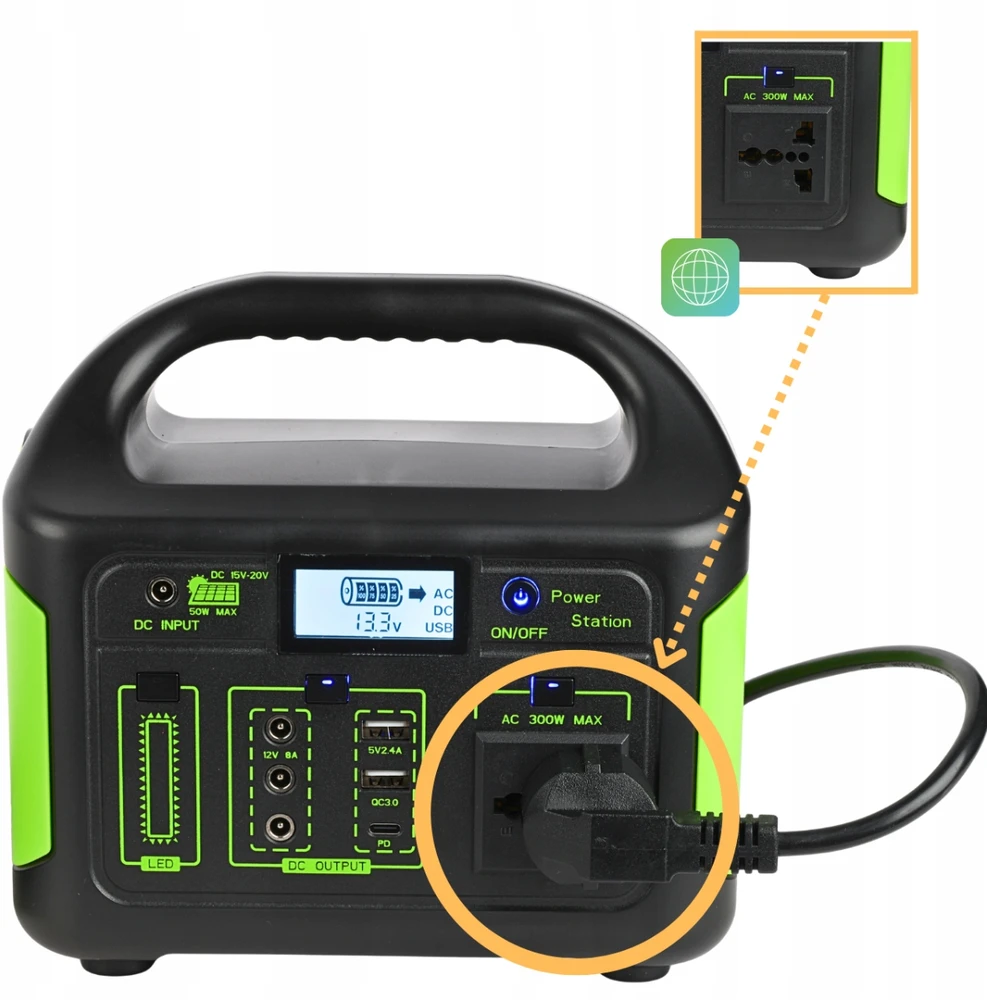 DNA Nešiojamoji POWERBANK MAITINIMO STOTIS saulės kolektoriui 300W 256Wh 20000mAh