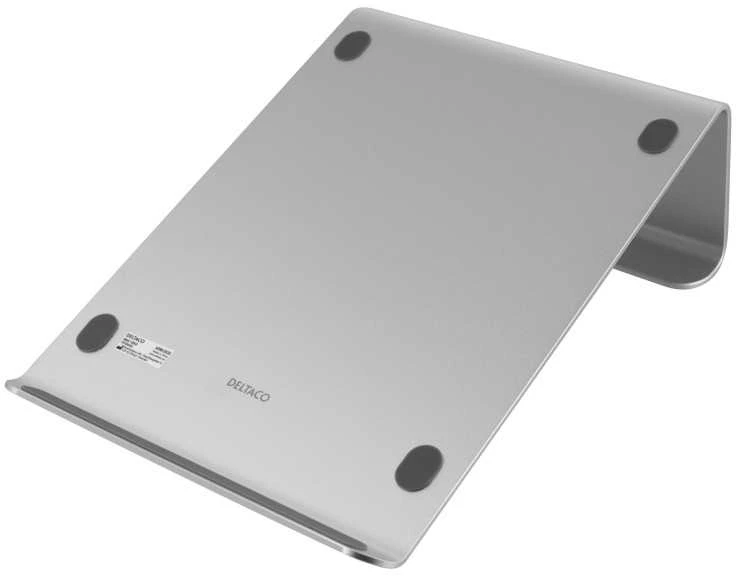 Nešiojamojo kompiuterio ir planšetės stovas DELTACO OFFICE aliuminis 11-15”, sidabrinis / ARM-0530