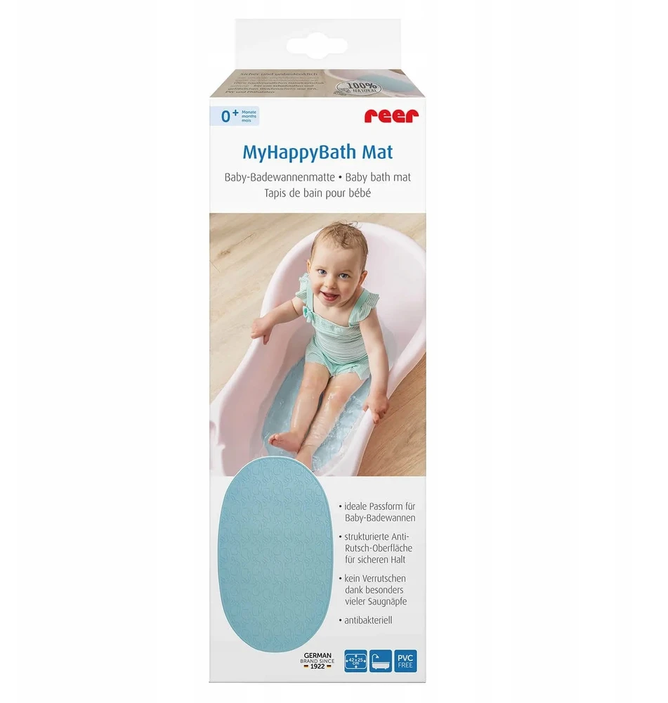 Reer - MyHappyBath kūdikio vonios kilimėlis - mėlynas - 42 x 25 cm