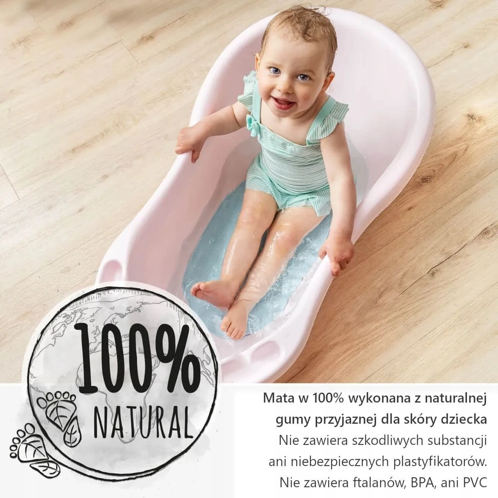 Reer - MyHappyBath kūdikio vonios kilimėlis - mėlynas - 42 x 25 cm